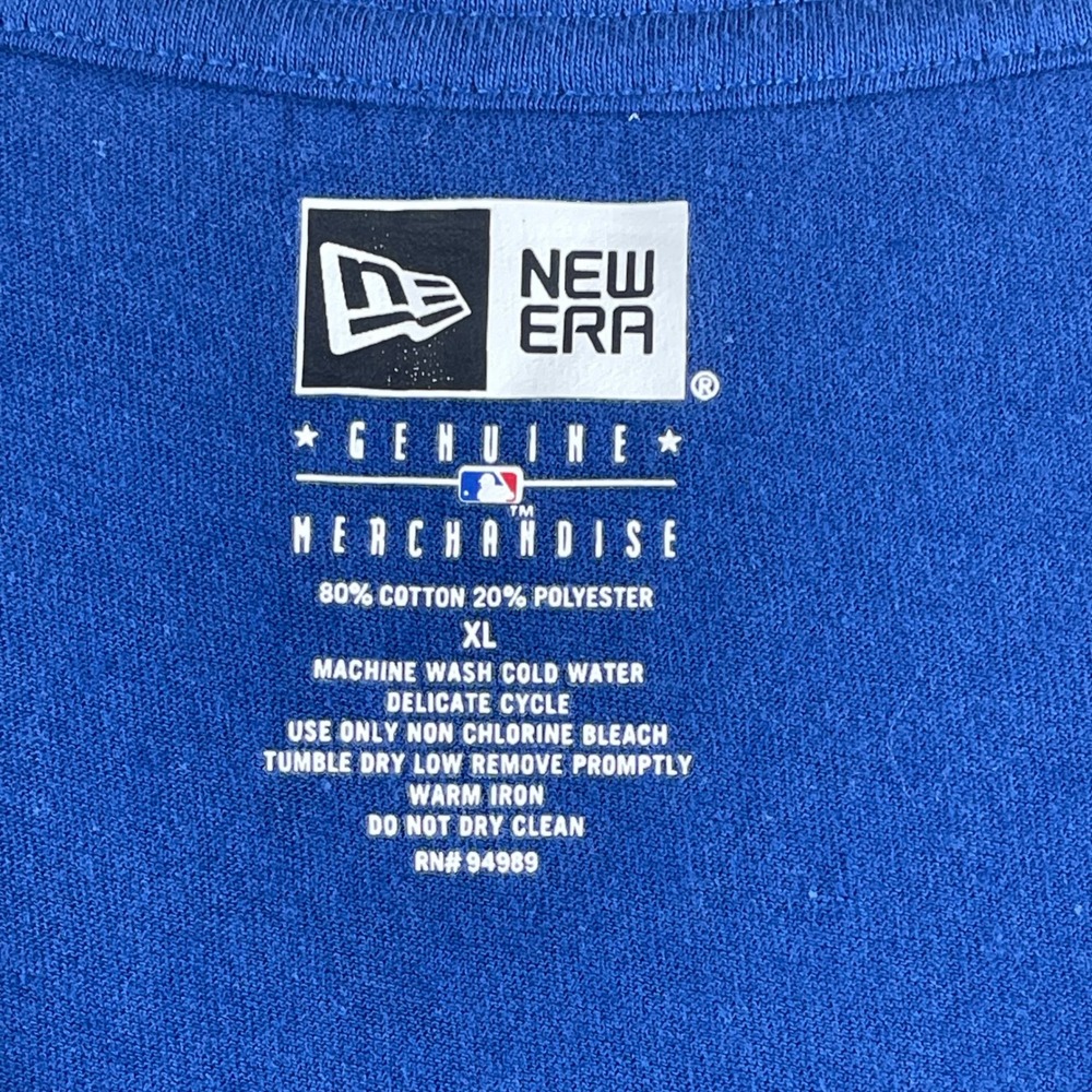 New Era Cooperstown Collection Women XL Blue NWT Distressed Cubs Graphic Tee MLB - Picture 5 of 9